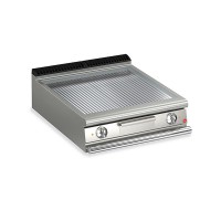 Queen7 Countertop Electric Ribbed Chrome Griddle Plate - 800mm