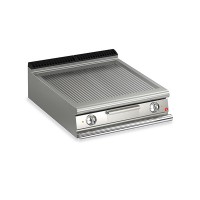Queen7 Countertop Electric Ribbed Mild Steel Griddle Plate - 800mm