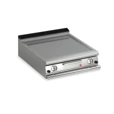 Baron Q70FTT/G800 Queen7 Countertop Gas Flat Mild Steel Griddle Plate Thermostat Cont. - 800mm