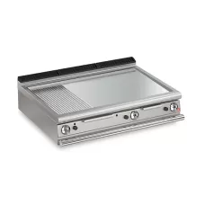 Baron Q70FTT/G1225 Queen7 Countertop Gas Flat/Ribbed Chrome Griddle Plate Thermostat Cont. - 1200mm