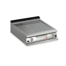 Baron Q70FTT/G820 Queen7 Countertop Gas Flat/Ribbed Mild Steel Griddle Plate Thermostat Cont. - 800mm