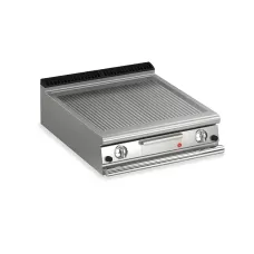 Baron Q70FTT/G810 Queen7 Countertop Gas Ribbed Mild Steel Griddle Plate Thermostat Cont. - 800mm