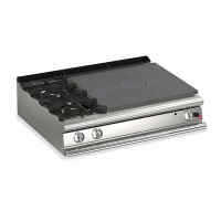 Queen7 Countertop Gas Solid Top With 2 Burners On Left - 1200mm