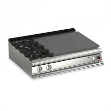 Baron Q70TP/G1203SX Queen7 Countertop Gas Solid Top With 2 Burners On Left - 1200mm