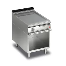 Baron Q70FTV/E603 Queen7 Electric Flat Stainless Griddle Plate On Open Cabinet - 600mm