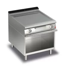 Baron Q70FTV/E803 Queen7 Electric Flat Stainless Griddle Plate On Open Cabinet - 800mm