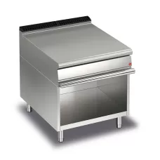 Queen7 Equipment Matching Stainless Bench Top On Open Cabinet - 800mm