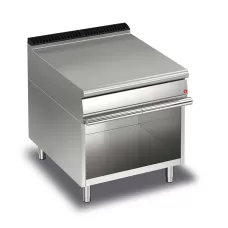 Queen7 Equipment Matching Stainless Bench Top With Drawer On Open Cabinet - 800mm