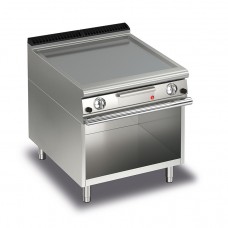 Baron Q70FTV/G803 Queen7 Gas Flat Stainless Griddle Plate On Open Cabinet - 800mm