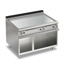 Baron Q70FTTV/G1203 Queen7 Gas Flat Stainless Griddle Plate Thermostat Cont. On Open Cabinet - 1200mm
