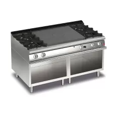 Baron Q70TPV/G1603 Queen7 Gas Solid Top With 2 Burners On Left and Right On Open Cabinet - 1600mm