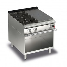 Baron Q70TPMV/G8003SX Queen7 Gas Solid Top With 2 Burners On Left On Open Cabinet - 800mm