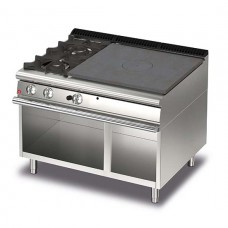 Baron Q70TPV/G1203DX Queen7 Gas Solid Top With 2 Burners On Right On Open Cabinet - 1200mm