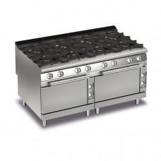 Queen9 8 Burner Gas Range With Self Cleaning System And Double Electric Oven - 1600mm