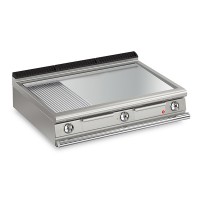 Queen9 Countertop Electric Flat/Ribbed Chrome Griddle Plate - 1200mm