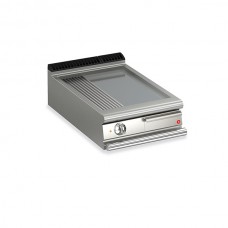Baron Q90FT/E620 Queen9 Countertop Electric Flat/Ribbed Mild Steel Griddle Plate - 600mm