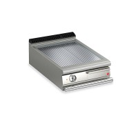 Queen9 Countertop Electric Ribbed Chrome Griddle Plate - 600mm