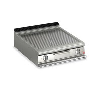 Queen9 Countertop Electric Ribbed Mild Steel Griddle Plate - 800mm