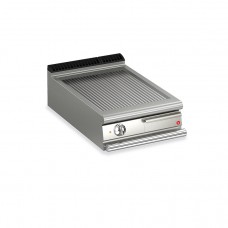 Queen9 Countertop Electric Ribbed Stainless Griddle Plate - 600mm