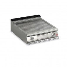 Queen9 Countertop Electric Ribbed Stainless Griddle Plate - 800mm