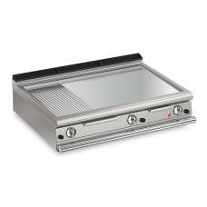 Baron Q90FTT/G1225 Queen9 Countertop Gas Flat/Ribbed Chrome Griddle Plate Thermostat Cont. - 1200mm