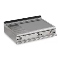 Queen9 Countertop Gas Flat/Ribbed Mild Steel Griddle Plate Thermostat Cont. - 1200mm