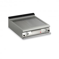 Baron Q90FT/G810 Queen9 Countertop Gas Ribbed Mild Steel Griddle Plate - 800mm