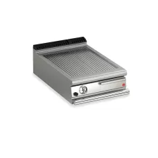 Queen9 Countertop Gas Ribbed Mild Steel Griddle PlateThermostat Control - 600mm