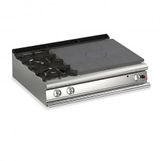 Baron Q90TP/G1201SX Queen9 Countertop Gas Solid Top With 2 Burners On Left - 1200mm