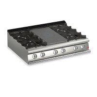 Queen9 Countertop Gas Solid Top With 2 Burners On Left and Right - 1200mm