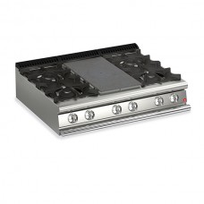 Baron Q90TPM/G1201 Queen9 Countertop Gas Solid Top With 2 Burners On Left and Right - 1200mm
