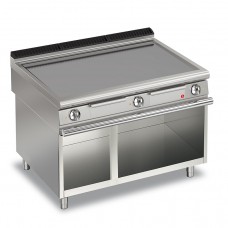 Baron Q90FTV/E1200 Queen9 Electric Flat Mild Steel Griddle Plate On Open Cabinet - 1200mm