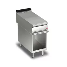Queen9 Equipment Matching Stainless Bench Top On Open Cabinet - 400mm