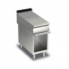 Queen9 Equipment Matching Stainless Bench Top With Drawer On Open Cabinet - 400mm