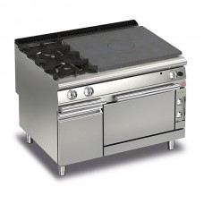 Baron Q90TPF/GE1201SX Queen9 Gas Solid Top With 2 Burners On Left And Electric Oven With Cupboad - 1200mm