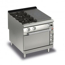 Baron Q90TPMF/GE8001SX Queen9 Gas Solid Top With 2 Burners On Left And Gas Oven - 800mm