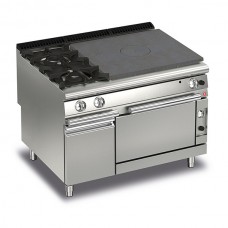 Queen9 Gas Solid Top With 2 Burners On Left And Oven With Cupboad - 1200mm