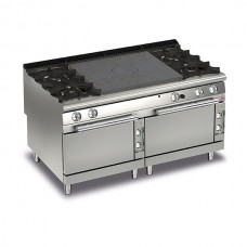Baron Q90TP2F/GE1601 Queen9 Gas Solid Top With 2 Burners On Left and Right And Double Electric Oven - 1600mm