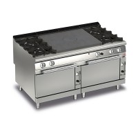 Queen9 Gas Solid Top With 2 Burners On Left and Right And Double Oven - 1600mm