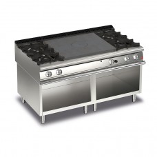 Baron Q90TPV/G1601 Queen9 Gas Solid Top With 2 Burners On Left and Right On Open Cabinet - 1600mm