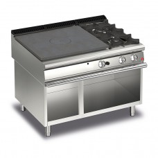 Queen9 Gas Solid Top With 2 Burners On Left On Open Cabinet - 1200mm