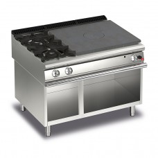 Queen9 Gas Solid Top With 2 Burners On Right On Open Cabinet - 1200mm