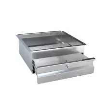 Compact Height Stainless Steel Drawer With Lock