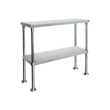 Premium Two Tier Stainless Bench Overshelf, 1800mm