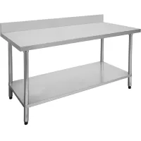 Budget Stainless Bench With Splashback 2100X600
