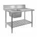 Modular Systems by FED SSB6-2400L/A Premium Stainless Steel Bench Single Left Sink 2400x600