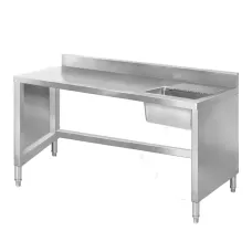 Modular Systems by FED SSB6-1400R Stainless Sink Work Bench With Splashback 1400x600
