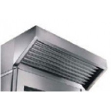 Stainless steel extractor hood with motor and air-cooled steam condenser