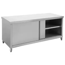 Kitchen Tidy Stainless Steel Pass-Thru Workbench Cabinet 1800x600mm