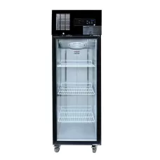 Thermaster by FED SUCG500B Single Glass Door Upright Fridge Black Stainless Steel 500 Litre